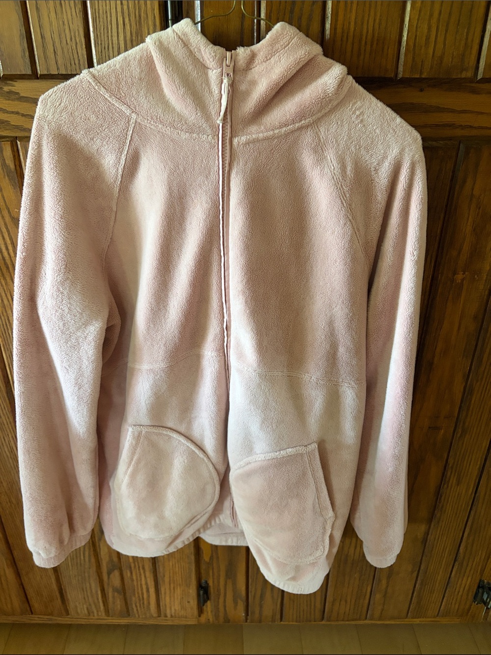 Athleta Plush Hooded Zip Jacket in Soft Pink size XXL Girls